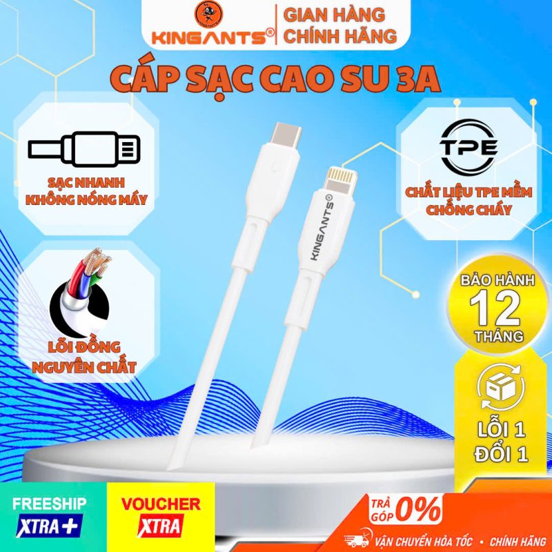 Cáp Sạc Nhanh KB-01W PD Fast Charging Cable siêu bên hàng chính hãng