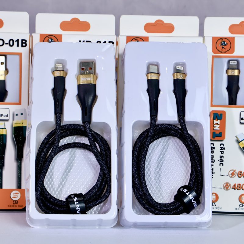 CÁP SẠC NHANH 3A Công Suất Cao KD-01B Dành Cho IP/IPad/IPod-Chính Hãng KINGANTS